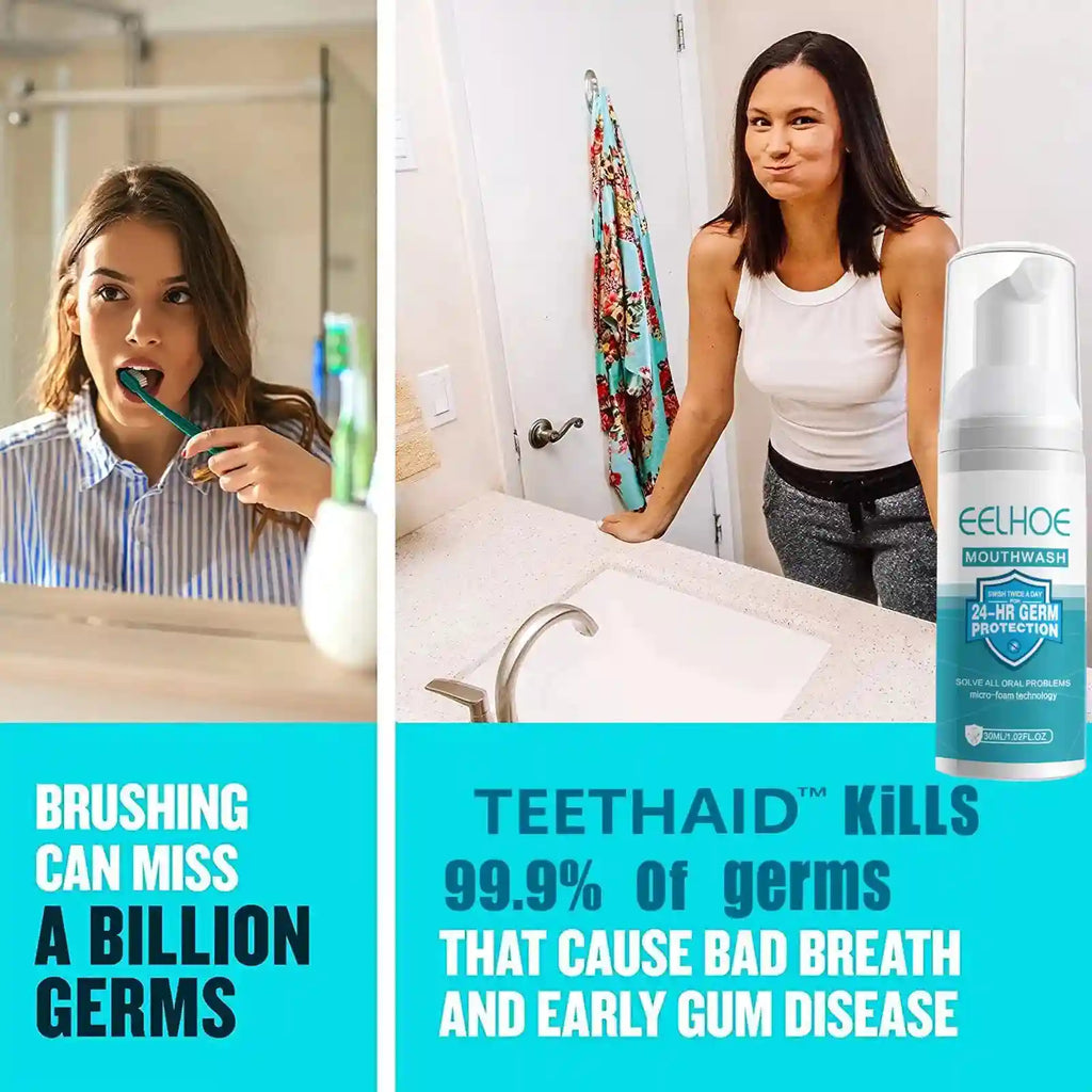 Tidesmit teeth whitening mousse for deep stain removal, plaque repair, and instant bright smile oral care