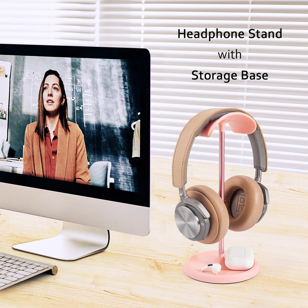Curved Headphone Stand & Storage Tray for Over-Ear Headphones Tidesmit