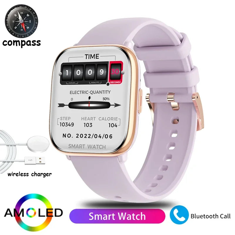 2026 New Smart Watch Full Touch Screen Bluetooth Call AI Voice Heart Rate Waterproof Watches Sports Bracelet Smartwatch Women