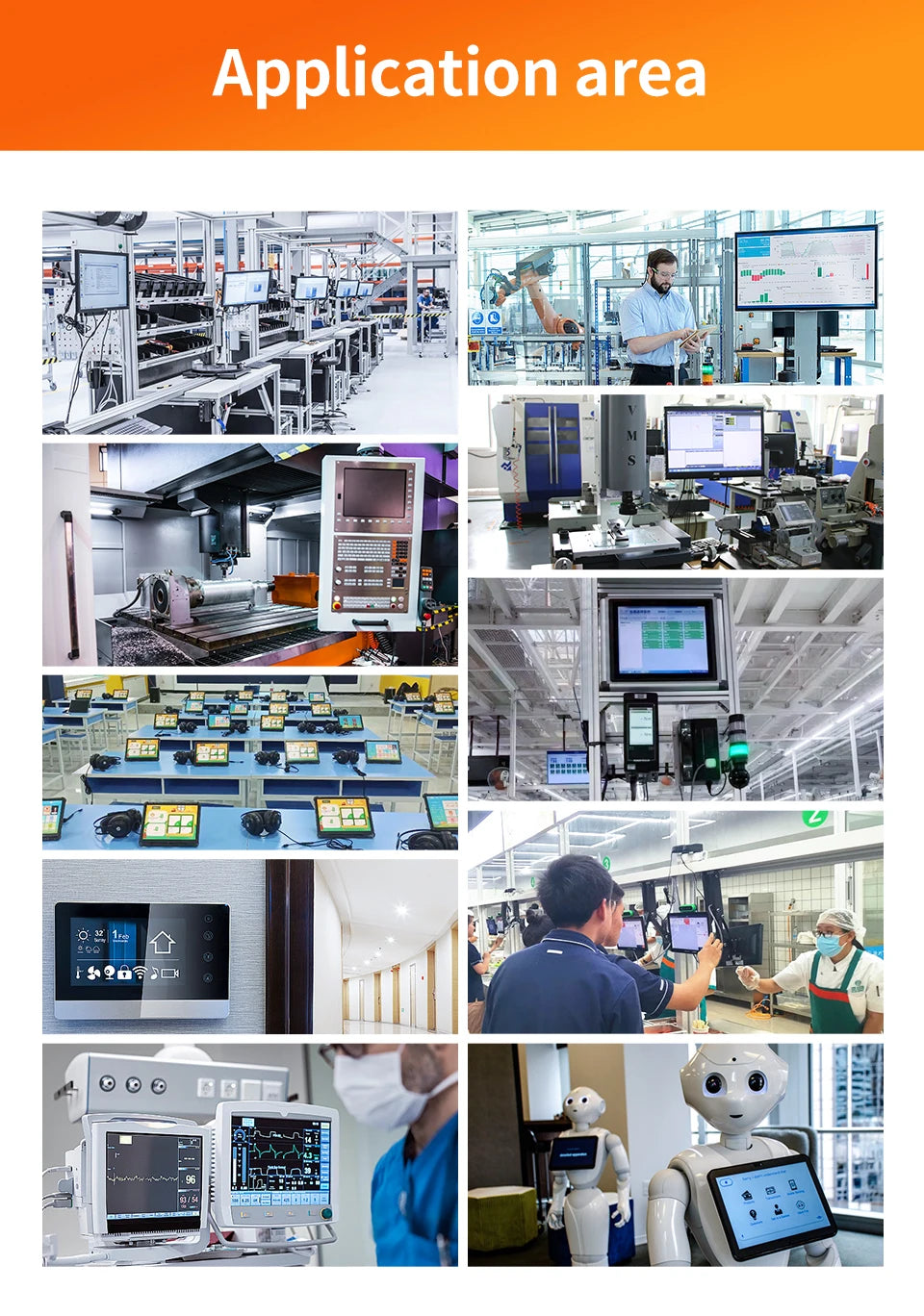 15.6 inch Industrial Capacitive Touch Panel PC Win 8G 128G IP65 Screen Waterproof With WIFI Bluetooth RJ45 RS232 USB