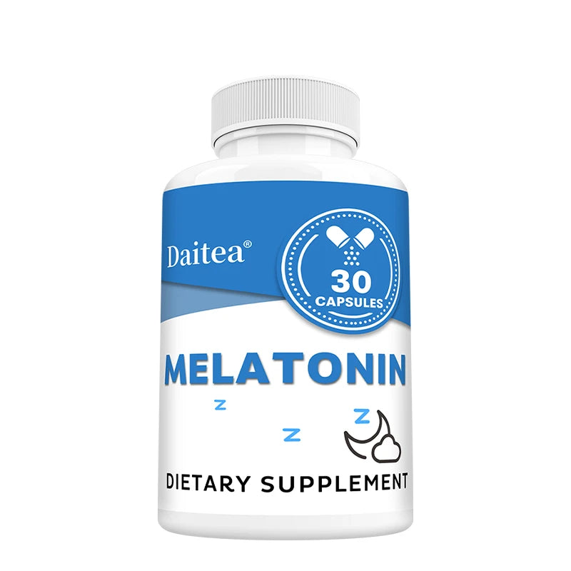 Melatonin Supplement Capsules 5 Mg - Natural Sleep Support, Relaxation and Calmness, Promotes Sleep Quality