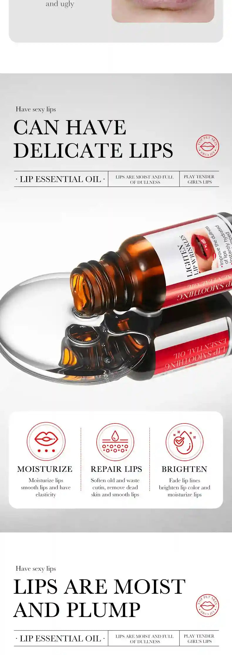 Lip Plumping Serum With Hyaluronic Acid - Hydrating Lip Treatment Lip Care Tidesmit