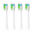 4Pcs Replacement Toothbrush Heads Compatible with Fairywill Electric Toothbrushes Only Fit Model P80 P11 P9 and T9 ,Black,white