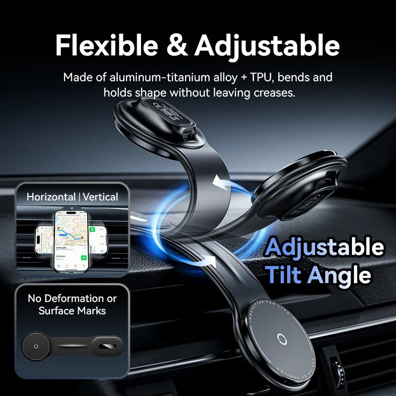 Magnetic Wireless Car Phone Charger - 15W Qi Certified Mount Tidesmit