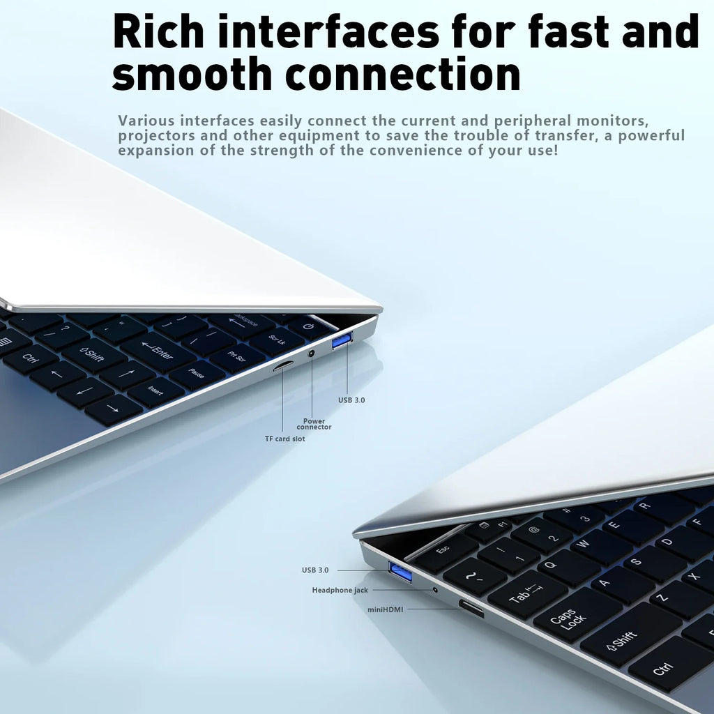 Gaming Gamer Office 2026 NEW 14.1 Inch Ultra Slim Laptop Intel Core i9 9900 32GB RAM 2TB SSD Windows 11 Notebook 1920x1080 Pro