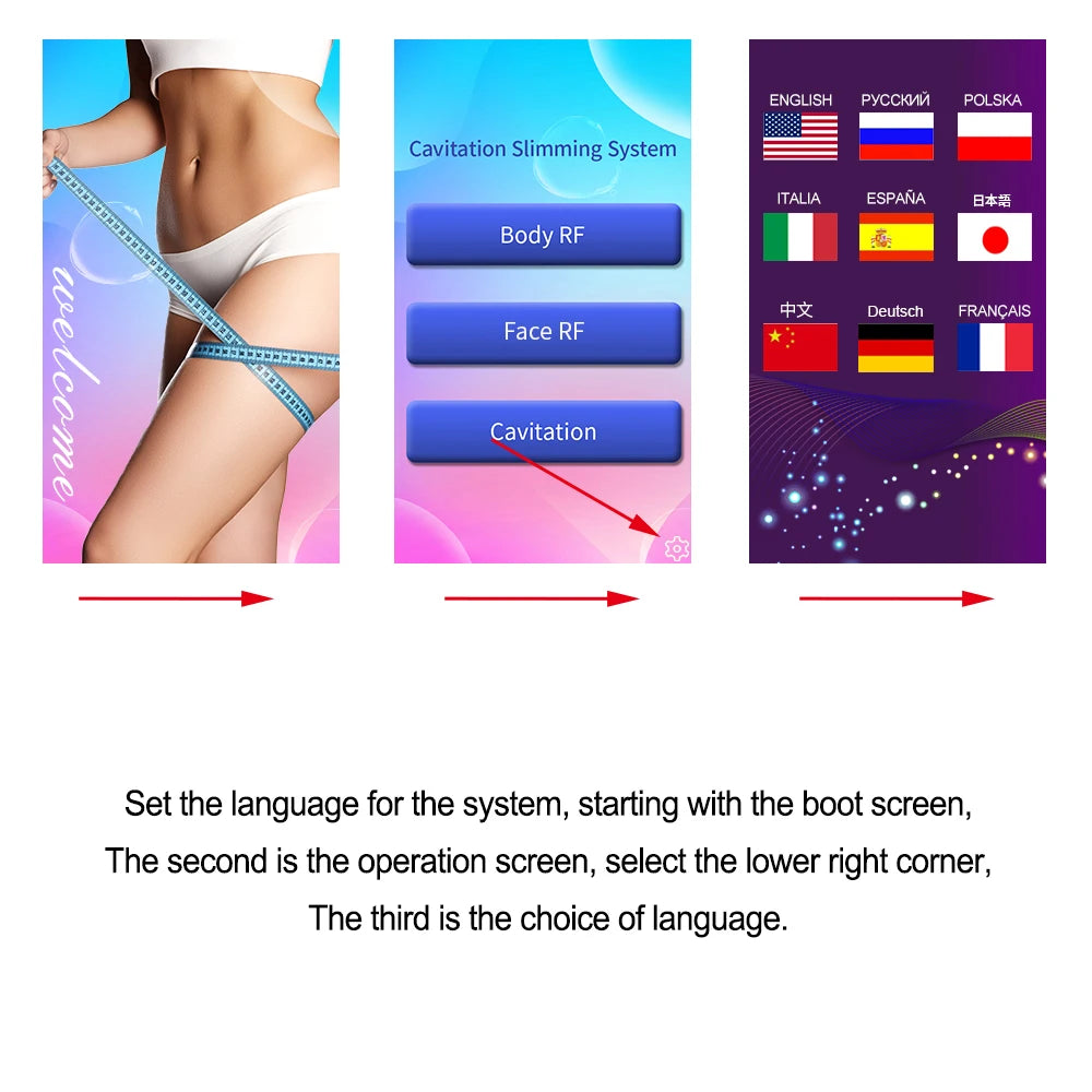 Ultrasonic Cavitation Body Slimmer with RF Skin Tightening - White Relaxation Treatment Tidesmit
