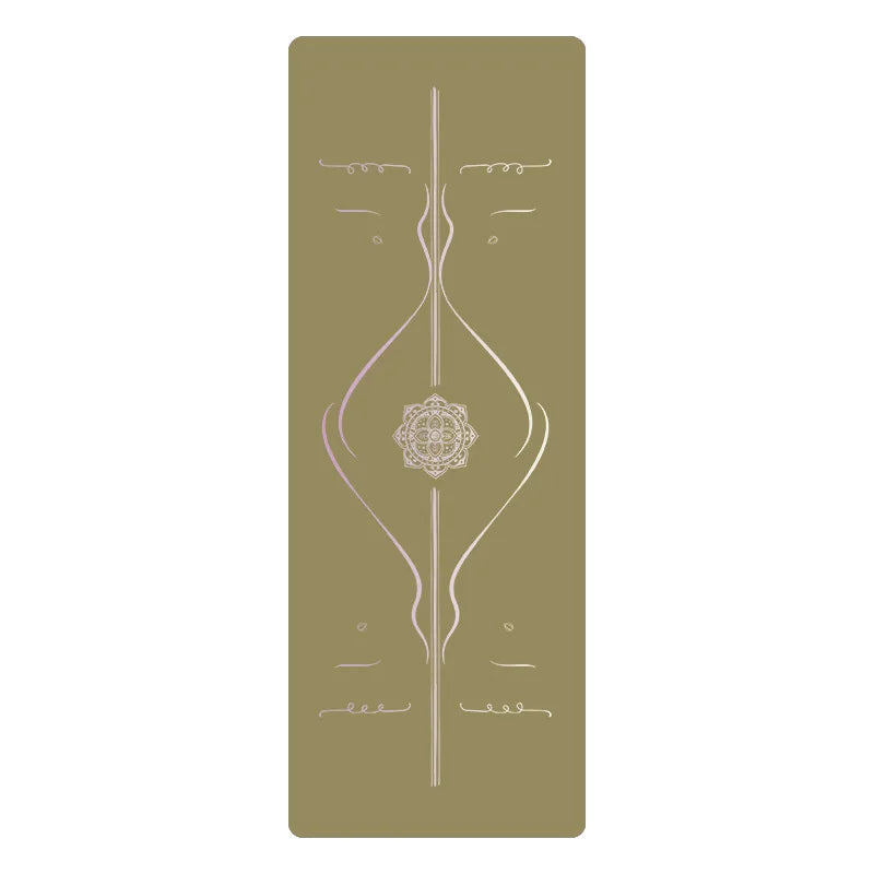 Professional PU Natural Rubber Yoga Mat, Non-Slip Grip Thickened Shock-Absorbing Exercise Dance Fitness Mat