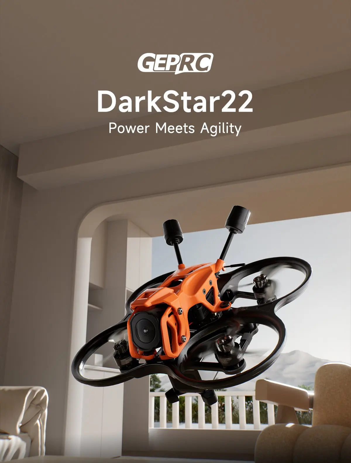 GEPRC DarkStar22 O4 Pro CineWhoop FPV Drone - ELRS 2.4G System Tidesmit