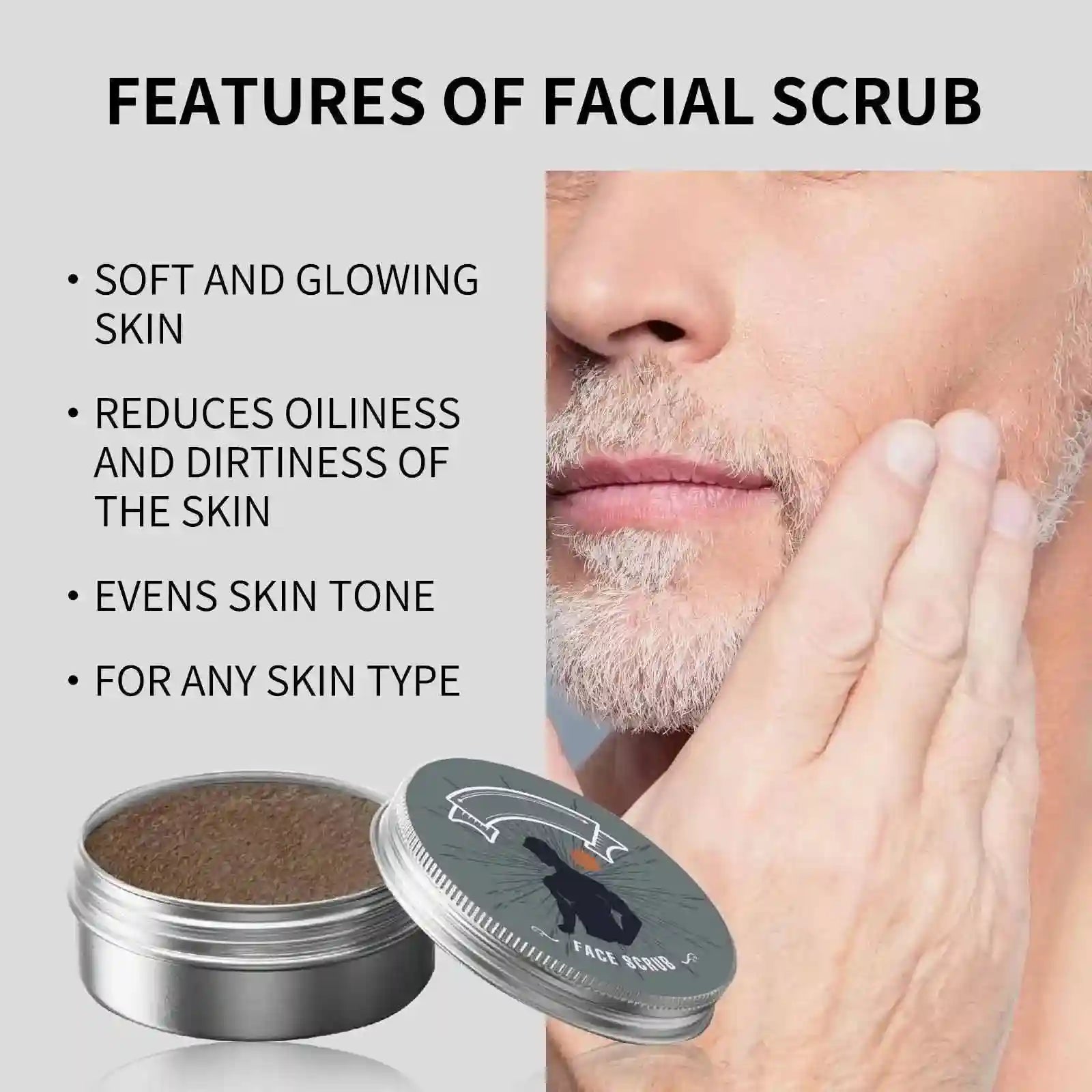Facial Exfoliating Scrub Powder - Deep Pore Cleanser | Tidesmit Scrubs Treatments Tidesmit