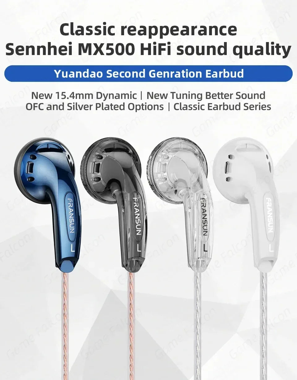 HiFi Wired Earbuds 15.4mm Driver with HD Microphone by Tidesmit Tidesmit