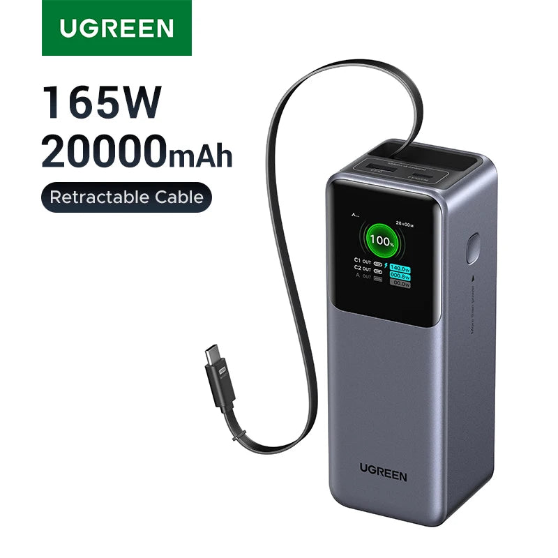 165W Portable Charger 20000mAh - Fast USB-C PD Power Delivery Tidesmit