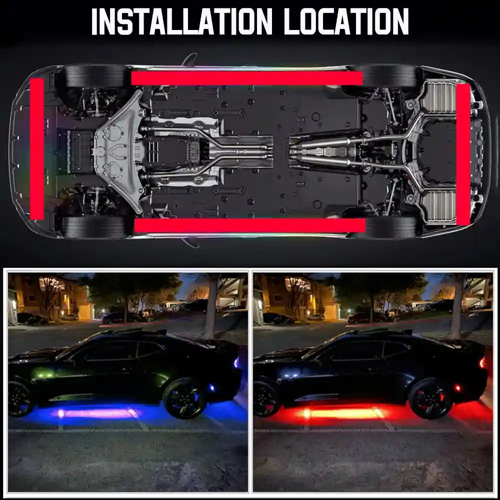 Tidesmit RGB LED Car Chassis Underglow Kit - App & Remote Control Tidesmit