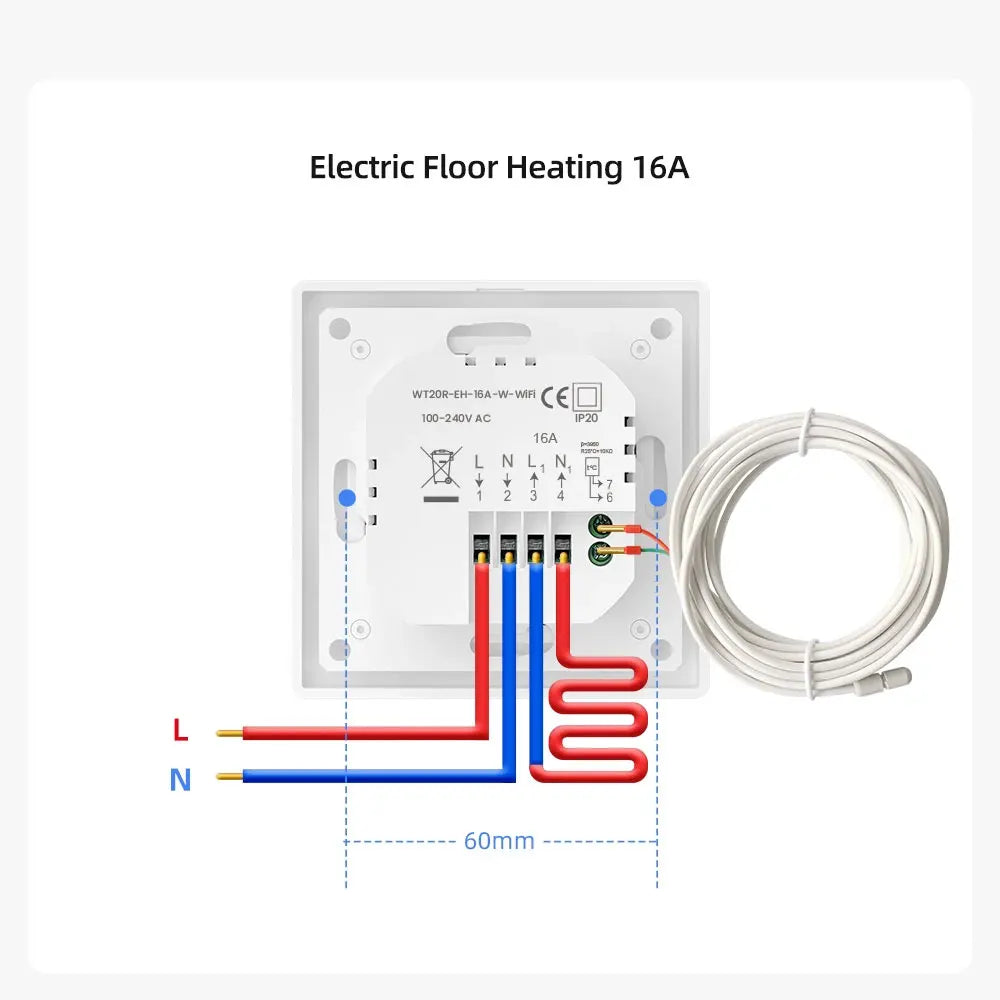 WiFi Smart Knob Thermostat Floor Heating Water Gas Boiler Home Room Programmable Temperature Controller Tuya Alexa Google Home