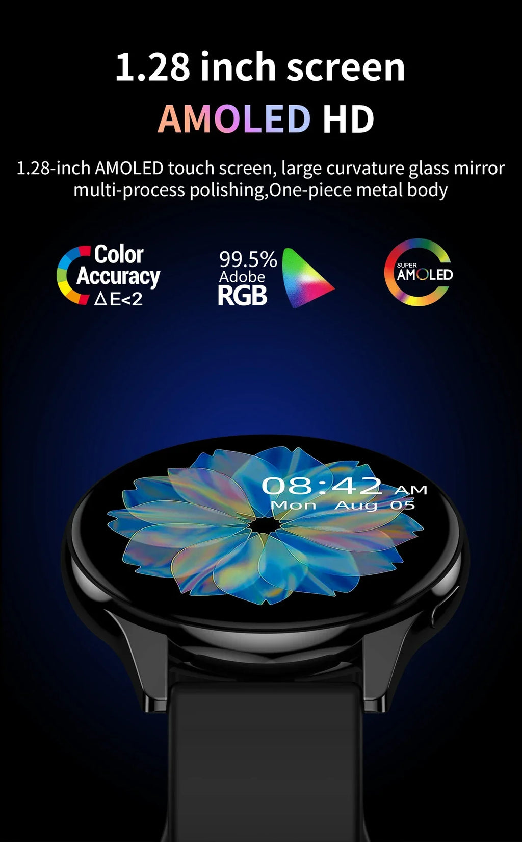 New Bluetooth Call Smart Watch Women Custom Dial Steel Watches Men Sports Fitness Tracker Heart Rate Smartwatch
