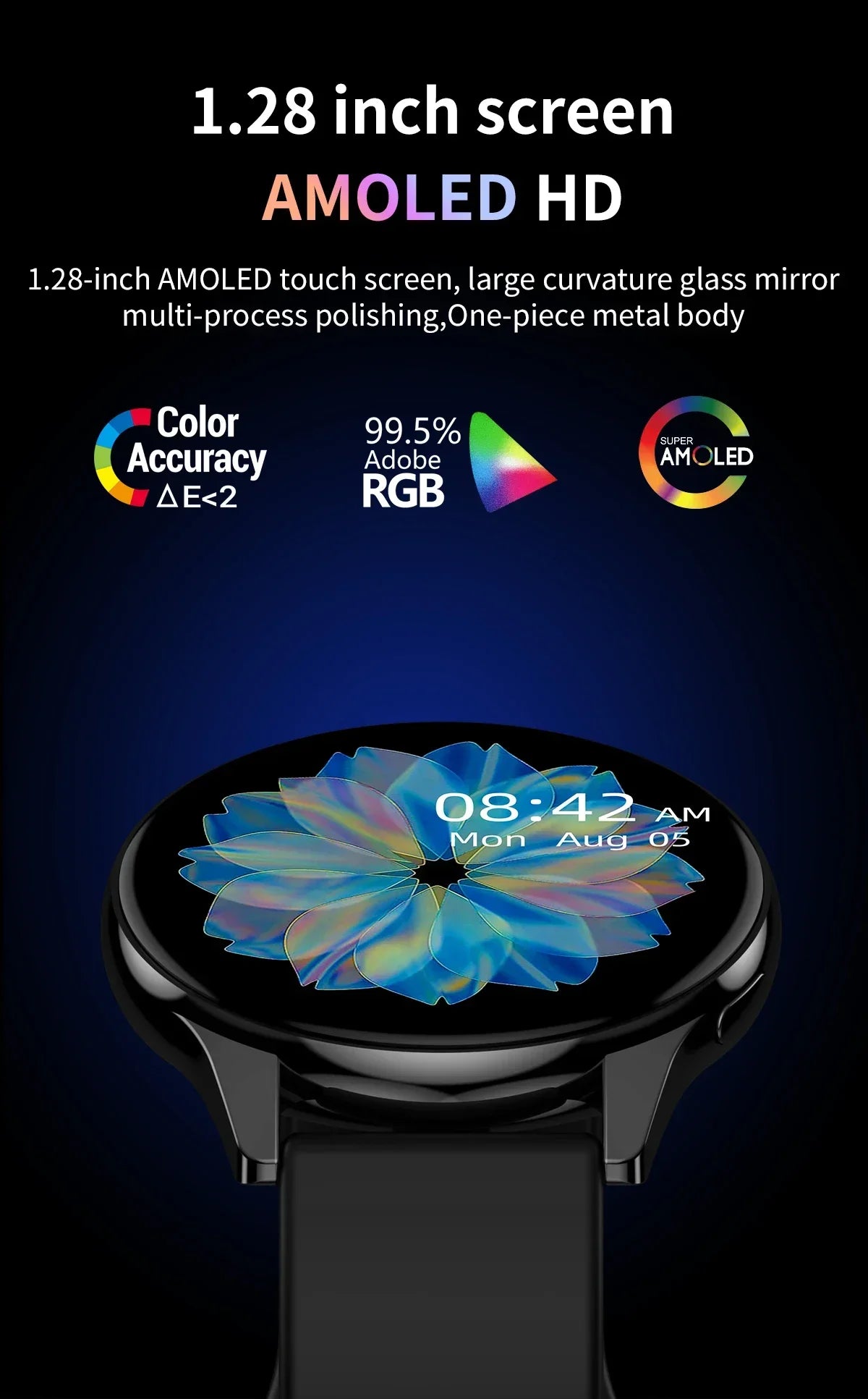 New Bluetooth Call Smart Watch Women Custom Dial Steel Watches Men Sports Fitness Tracker Heart Rate Smartwatch