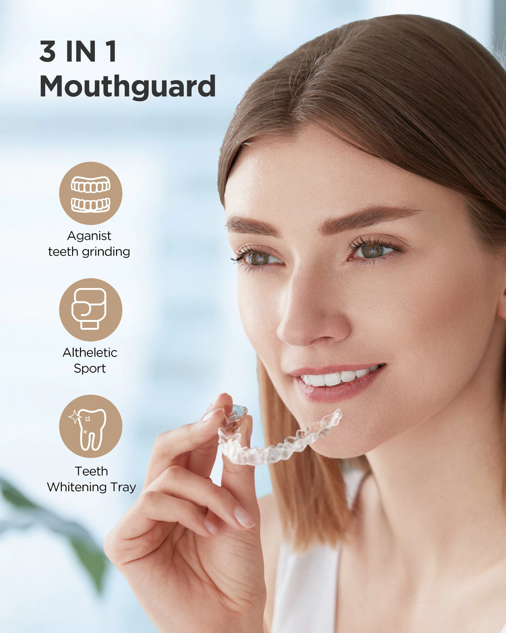 Fairywill Mouth Guard for Grinding Teeth,Night Guards,Guard to Prevent Bruxism,Teeth Whitening Trays,Pro Dental Guard for Moldab