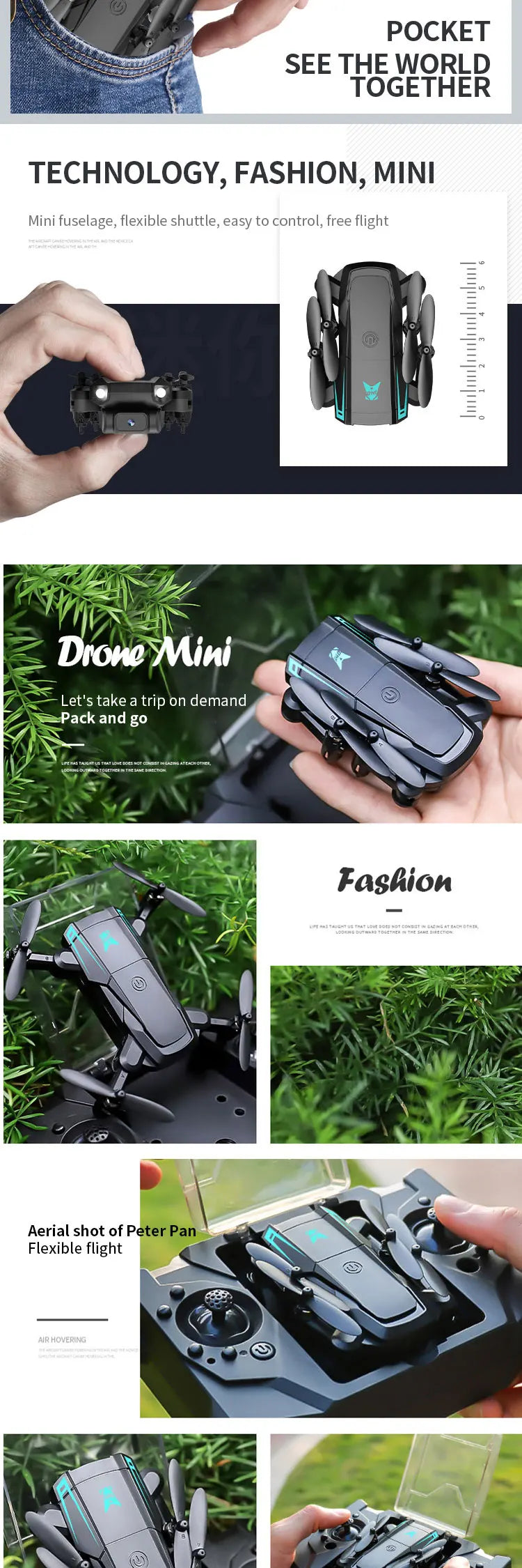 Mini 4K Camera Drone - Foldable WiFi FPV Quadcopter by Tidesmit Tidesmit