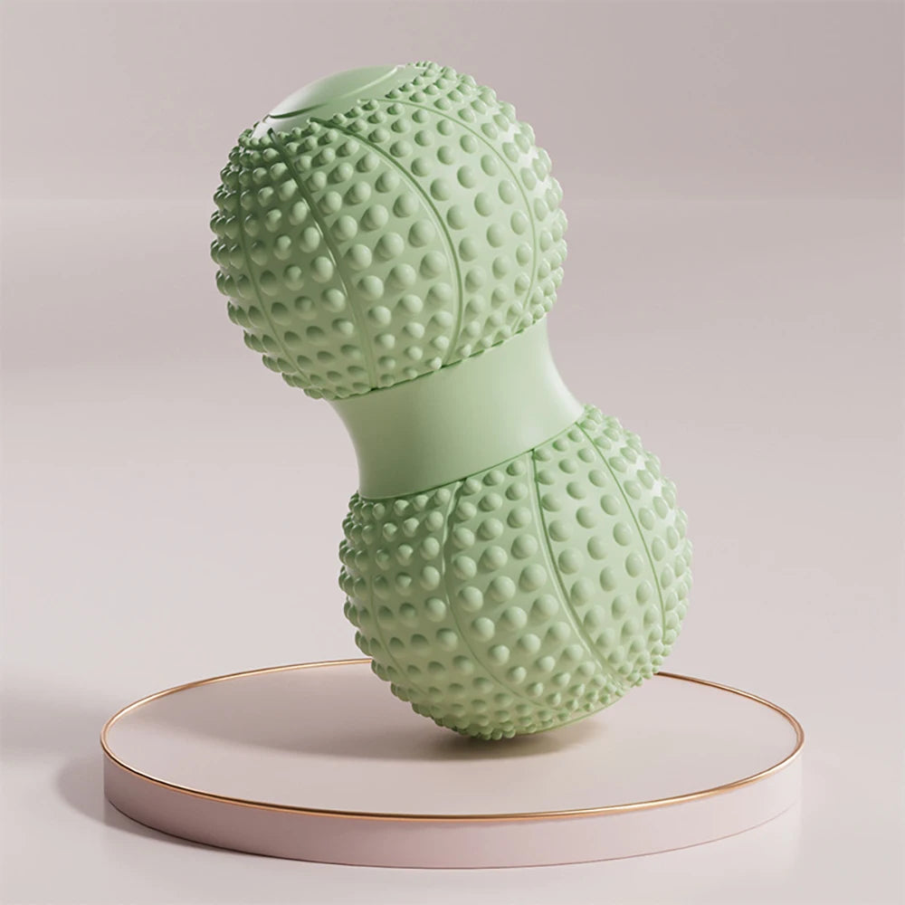 Peanut Massage Ball for Deep Tissue Back Pain Relief - 6.5cm TPE Tool Back Massage Instrument green Tidesmit