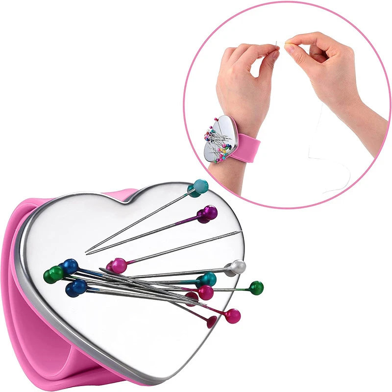 Magnetic Sewing Pincushion Wristband - Silicone Wrist Pin Holder Massage Chairs Tidesmit