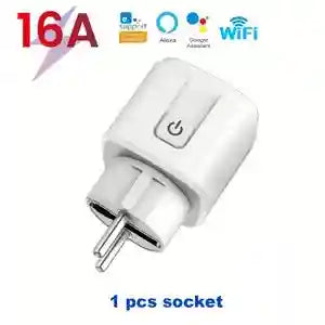 Tidesmit Wifi Smart Plug 16A with Energy Monitor & Voice Control Socket 16A China Mainland Tidesmit