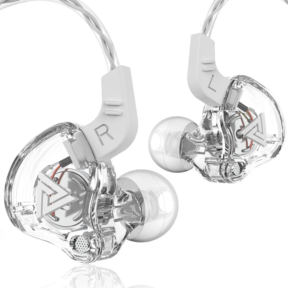 Wired In-Ear Earphones with HiFi Bass and Mic - AK6 Series AK6-White Tidesmit