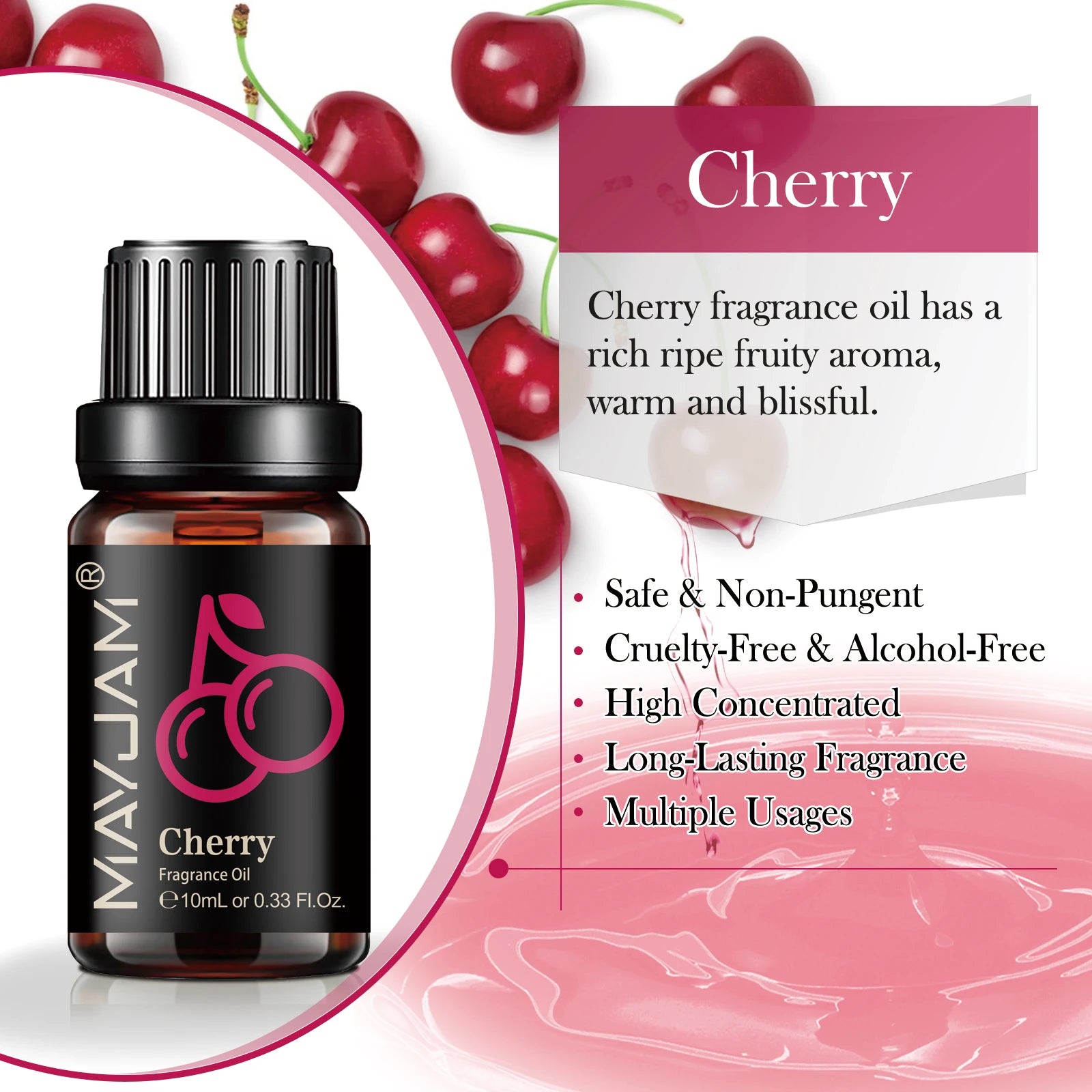 MAYJAM Fruit Fragrance Oil Strawberry Lemon Sweet Orange Papaya Litchi Kiwifruit Pear Fig Essential Oil Home Hotel Reed Diffuser