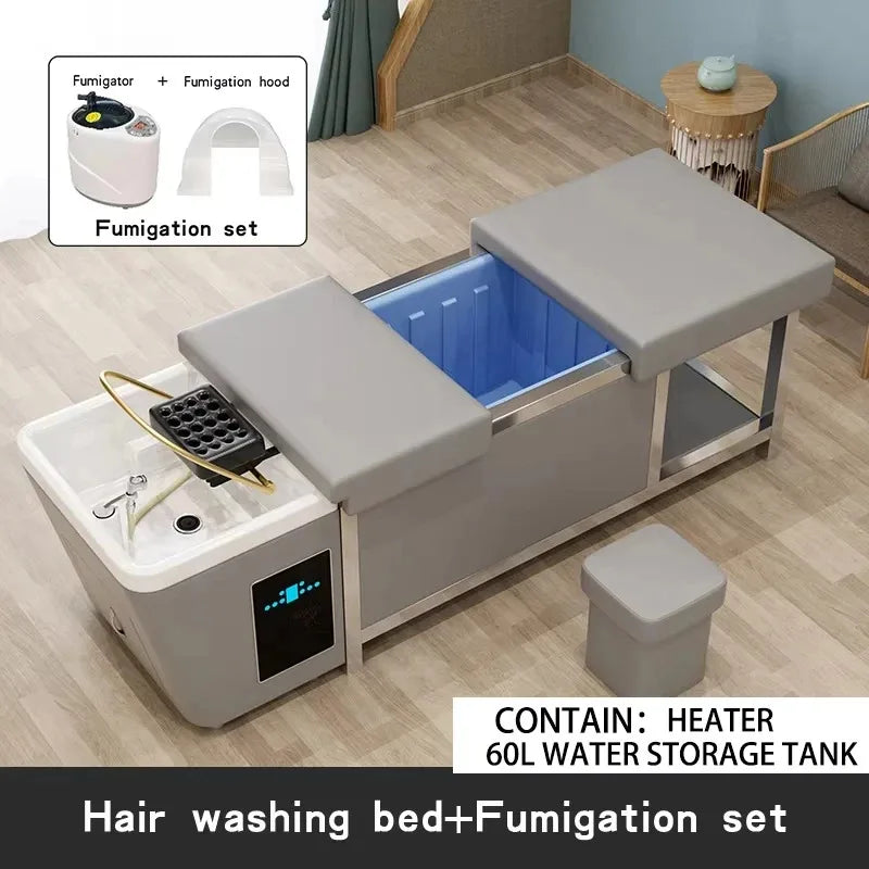 Massage Shampoo Bed with 90L Tank - Professional Salon Spa Station Massage Chairs Tidesmit