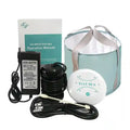 Ionic foot detox spa machine kit with basin, control unit, detox array, power adapter, and user manual on white.