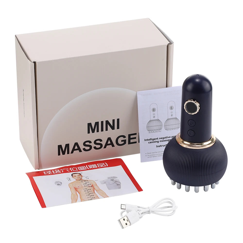 Electric Gua Sha Massager - Heated Portable Device for Lymphatic Drainage Relaxation Treatment Tidesmit