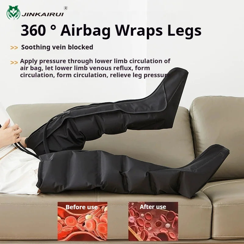Electric Leg Massager With Remote Air Compression for Calf Therapy Relaxation Treatment Tidesmit
