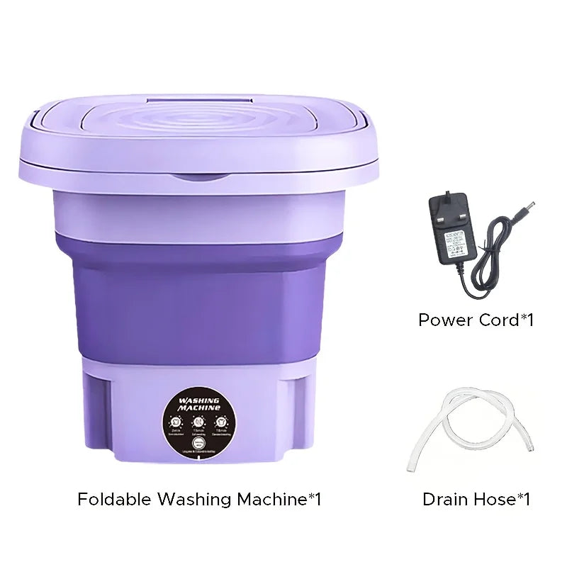 Tidesmit 8L foldable portable washing machine for underwear and socks showing compact bucket design for travel use