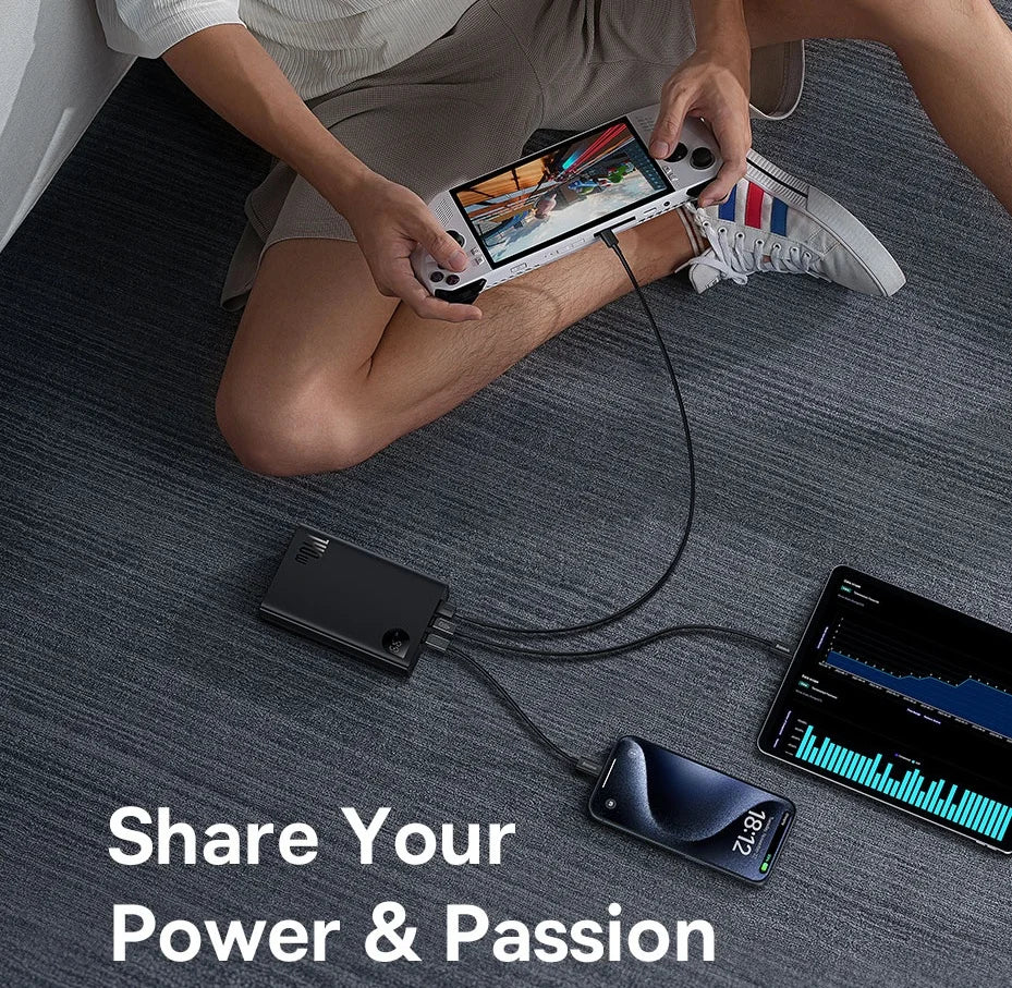 Tidesmit 140W Fast Charging Power Bank - 24000mAh High Capacity Battery Tidesmit