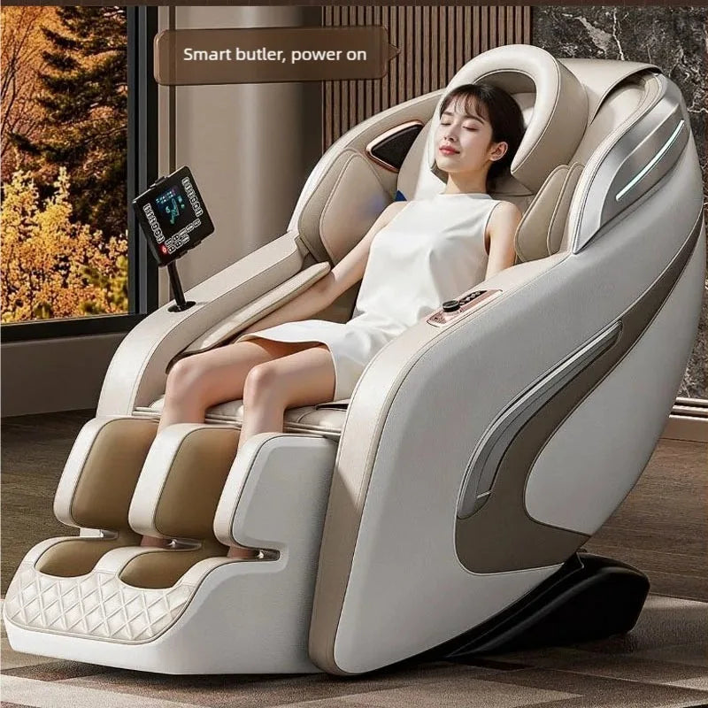 8D Zero Gravity Full Body Shiatsu Massage Chair - Beige or Black Massage Chairs Tidesmit