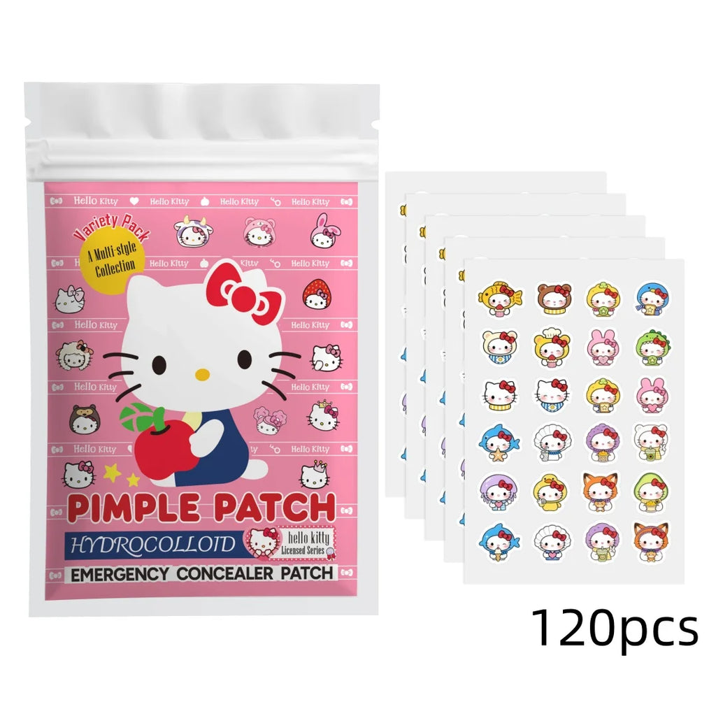48/120PCS hello kitty Acne patches, facial acne patches, hydrogel acne removal patches, concealer