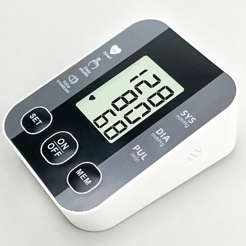 Digital Arm Blood Pressure Meter 32cm Cuff Medical Pressure Tonometer Tensiometer Baumanometer Pulse Sphygmomanometer