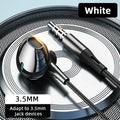 Tidesmit USB C Wired Headphones - HiFi Stereo Audio with Mic Black 3.5mm Tidesmit