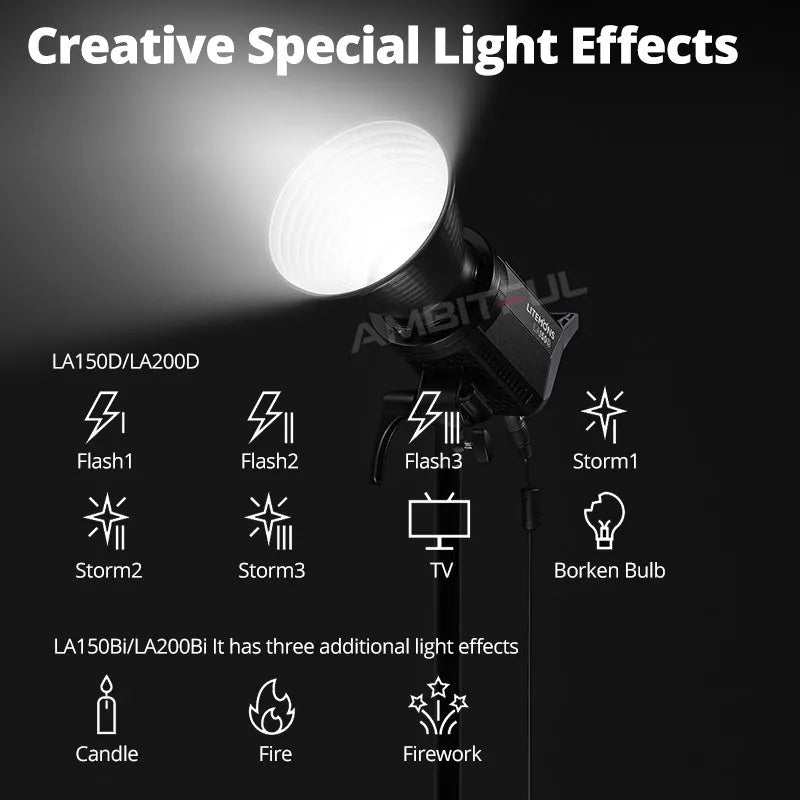 LED Video Light 230W Studio Lighting with Bowens Mount Tidesmit