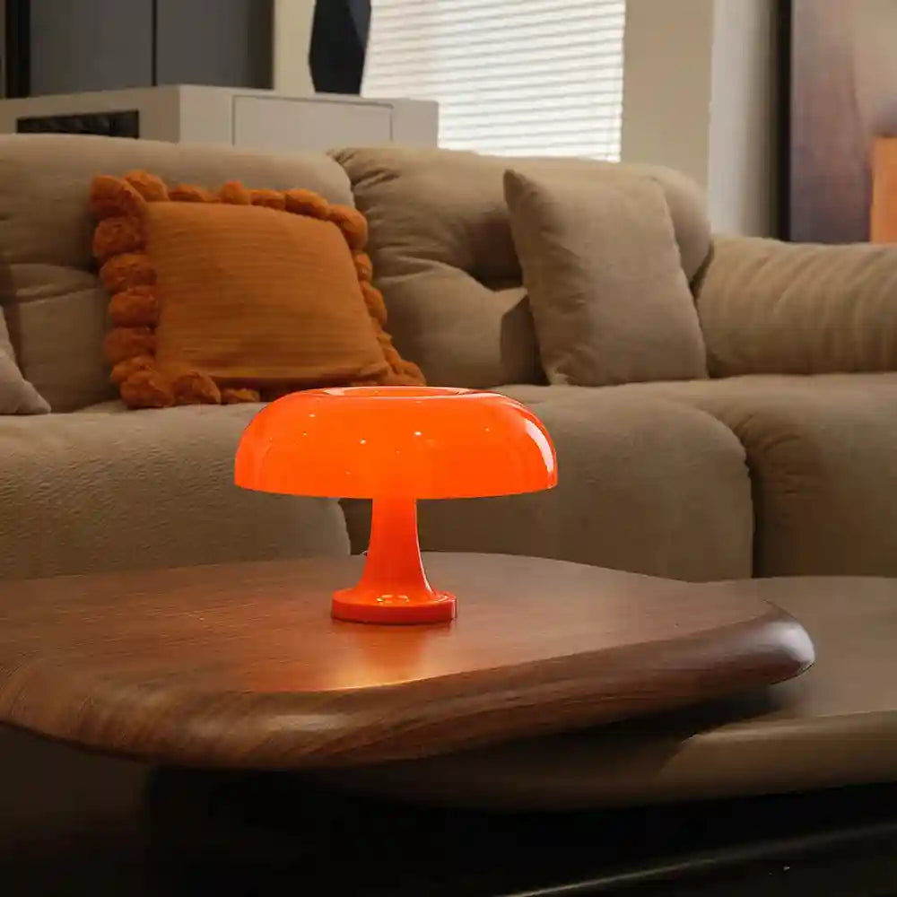 Mushroom Table Lamp - Bauhaus Bedside LED Light, 25cm Adjustable Desk Lamp Tidesmit