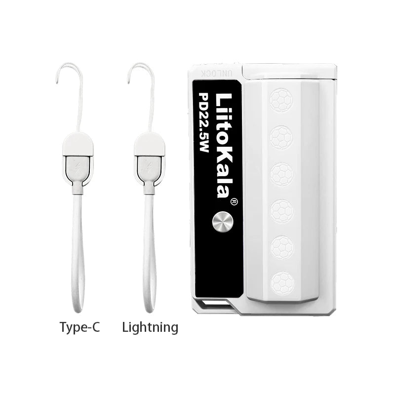 Tidesmit 22.5W Fast Portable Charger - Compact Power Bank for Multi-Devices White(NO Battery) Tidesmit
