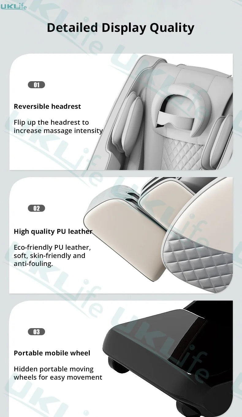 4D Full Body Massage Chair - Zero Gravity Electric Heat Recliner Body Shaping Massage Equipment Tidesmit