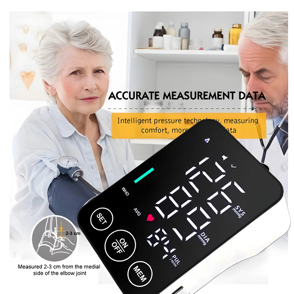 Blood Pressure Monitor Upper Arm Automatic Tonometer Digital Blood Pressure Meter BP Medical Sphygmomanometer Pulse BP monitor