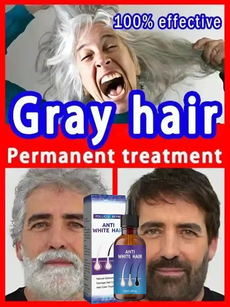 Anti-Gray Hair Serum: Natural Color Repair Treatment for Hair Health Lip Care Tidesmit