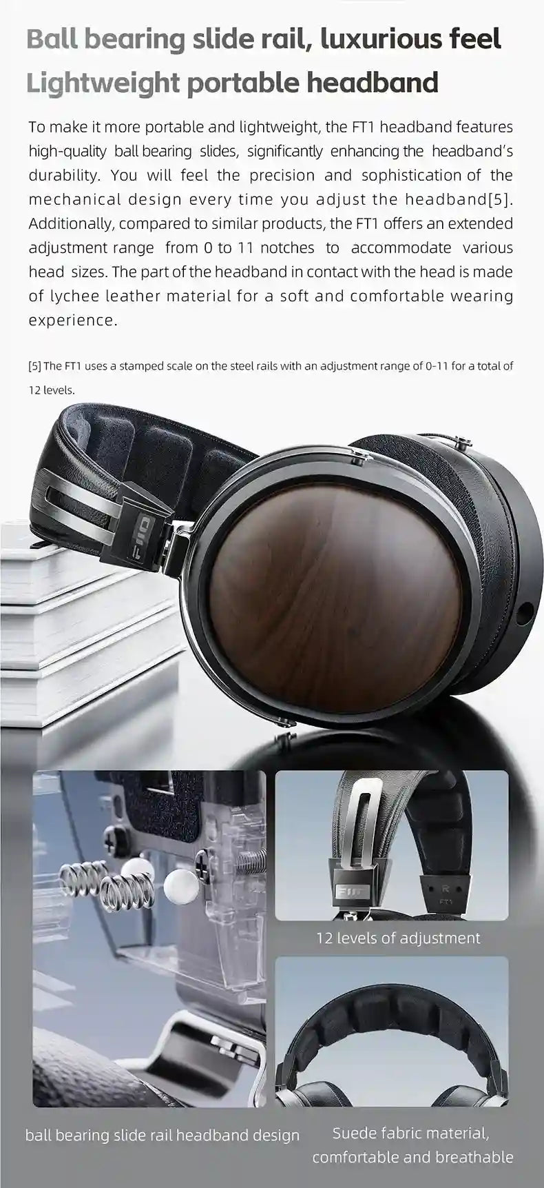 FiiO FT1 Closed-Back Headphones | Nanowood Fiber Over-Ear Audio Tidesmit
