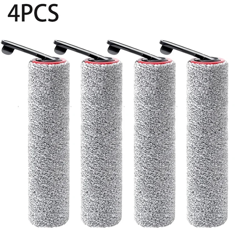 4-pack HEPA filter replacements with four gray foam cylinders and red inner seals
