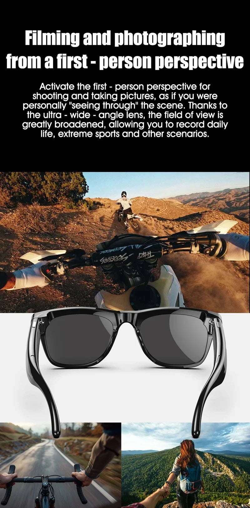 Smart Glasses with AI Camera and Voice Translation - Tidesmit Tidesmit
