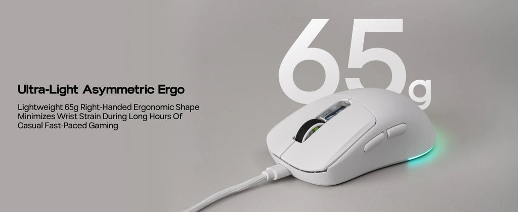 EPOMAKER NEX Lite Tri-mode Wireless PAW3311 Sensor Gaming Mouse with RGB Charging Dock & 1K Polling/12K DPI for Gaming & Office