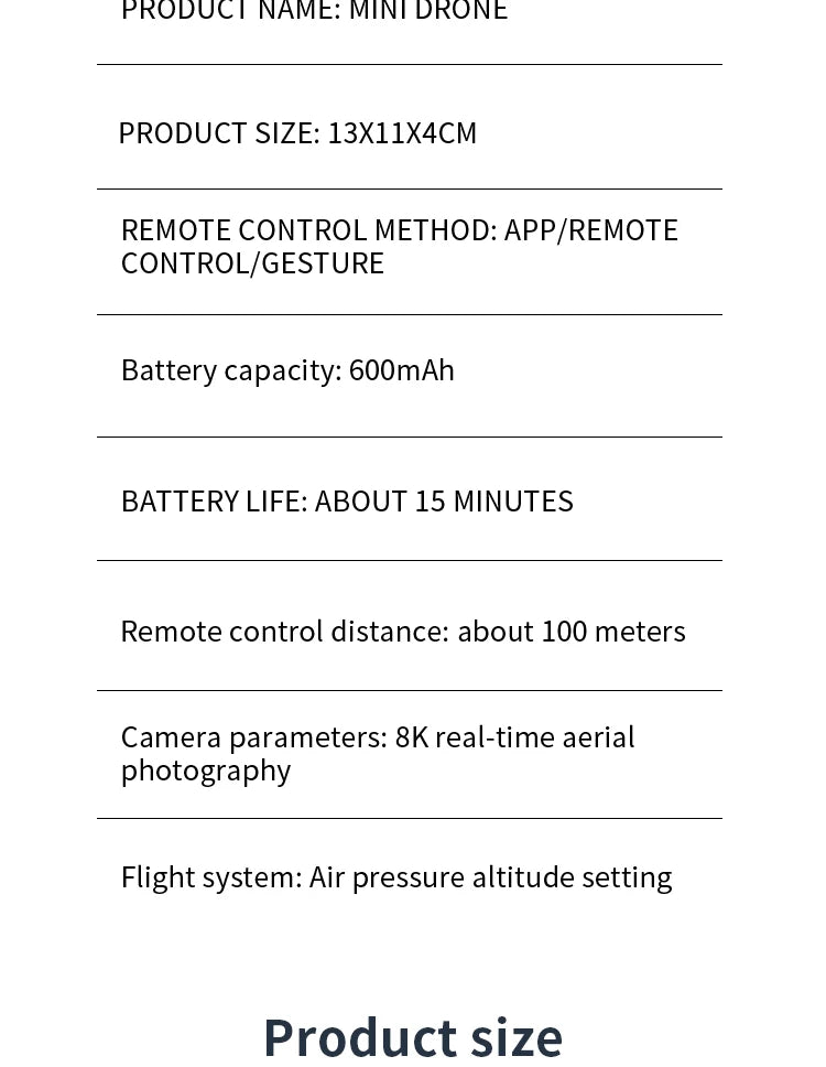 Mini 4K Camera Drone – Foldable Quadcopter for Beginners with GPS Tidesmit