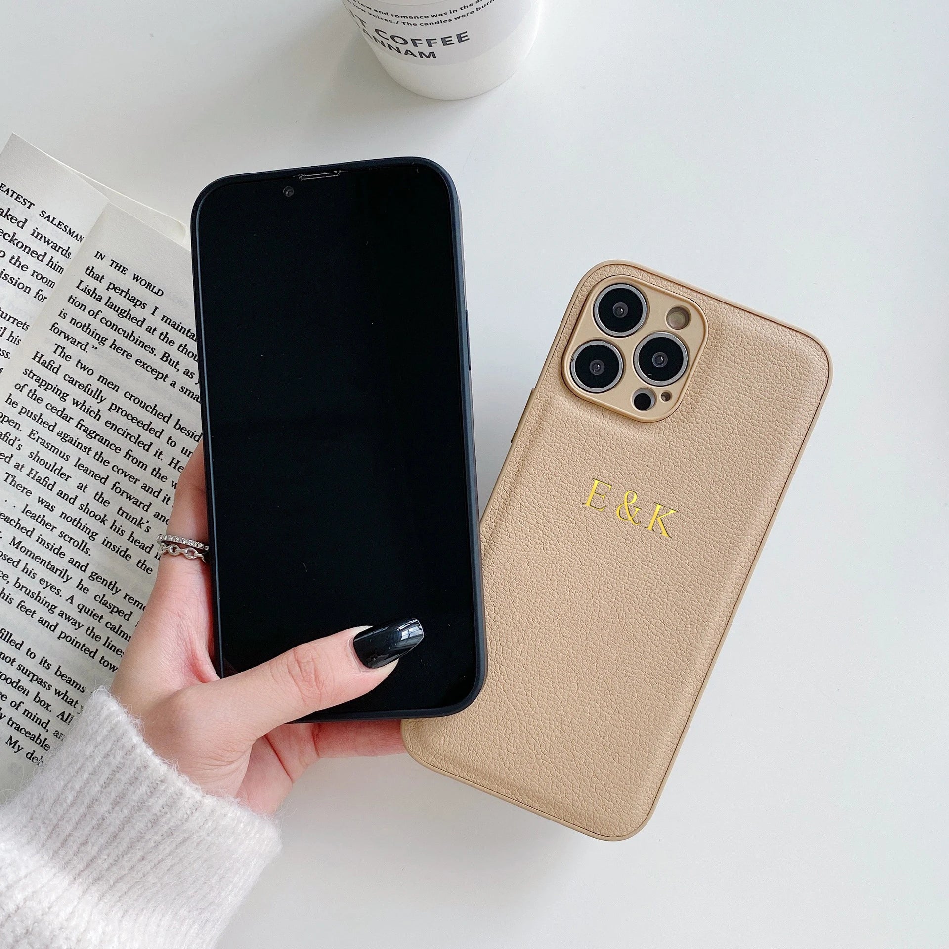 Personalised iPhone Case: Custom Initial Slim Fit Cover with Drop Protection Tidesmit