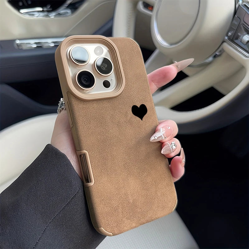 Airplane Heart iPhone Case: Durable Faux Leather Shock-Absorbing Cover 4 Tidesmit