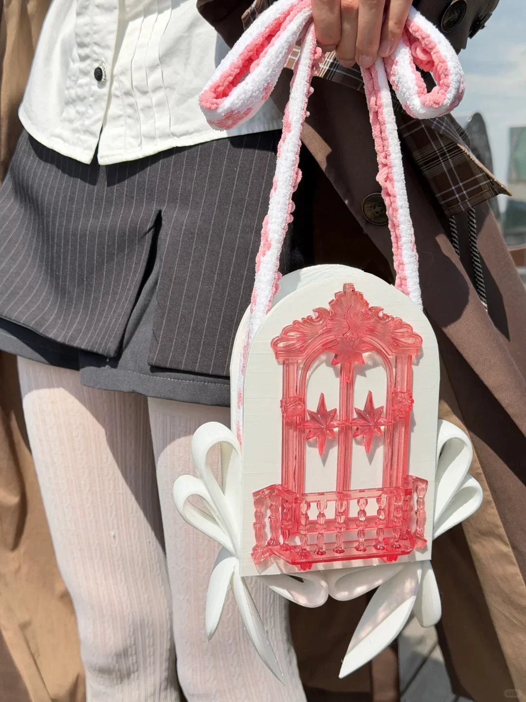 3D Printed TPU Women's Shoulder Bag Original Design Adult Girls' Small Capacity Handbag Open-top Design Balcony Purse Wallet